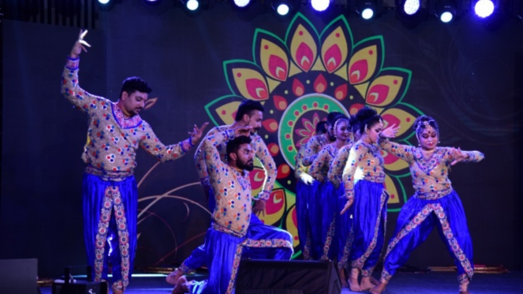 Traditional Indian dancers on stage